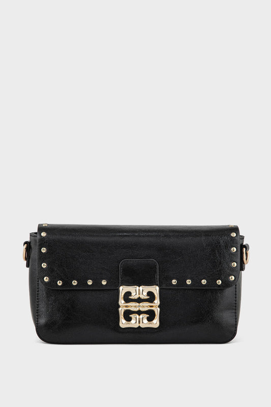 Fuzzyfreezy Black Studded Crossbody