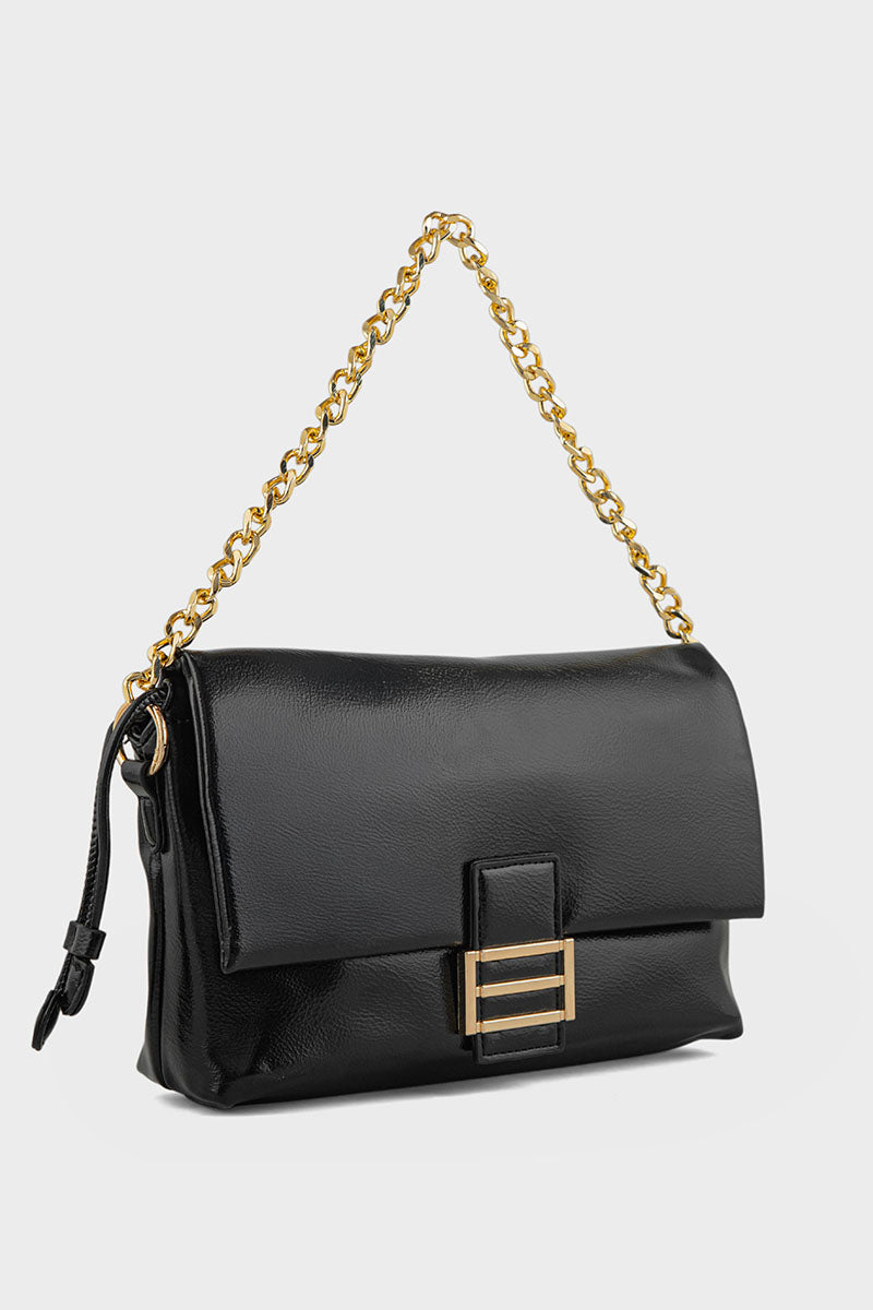 Fuzzyfreezy Black Crossbody Bag