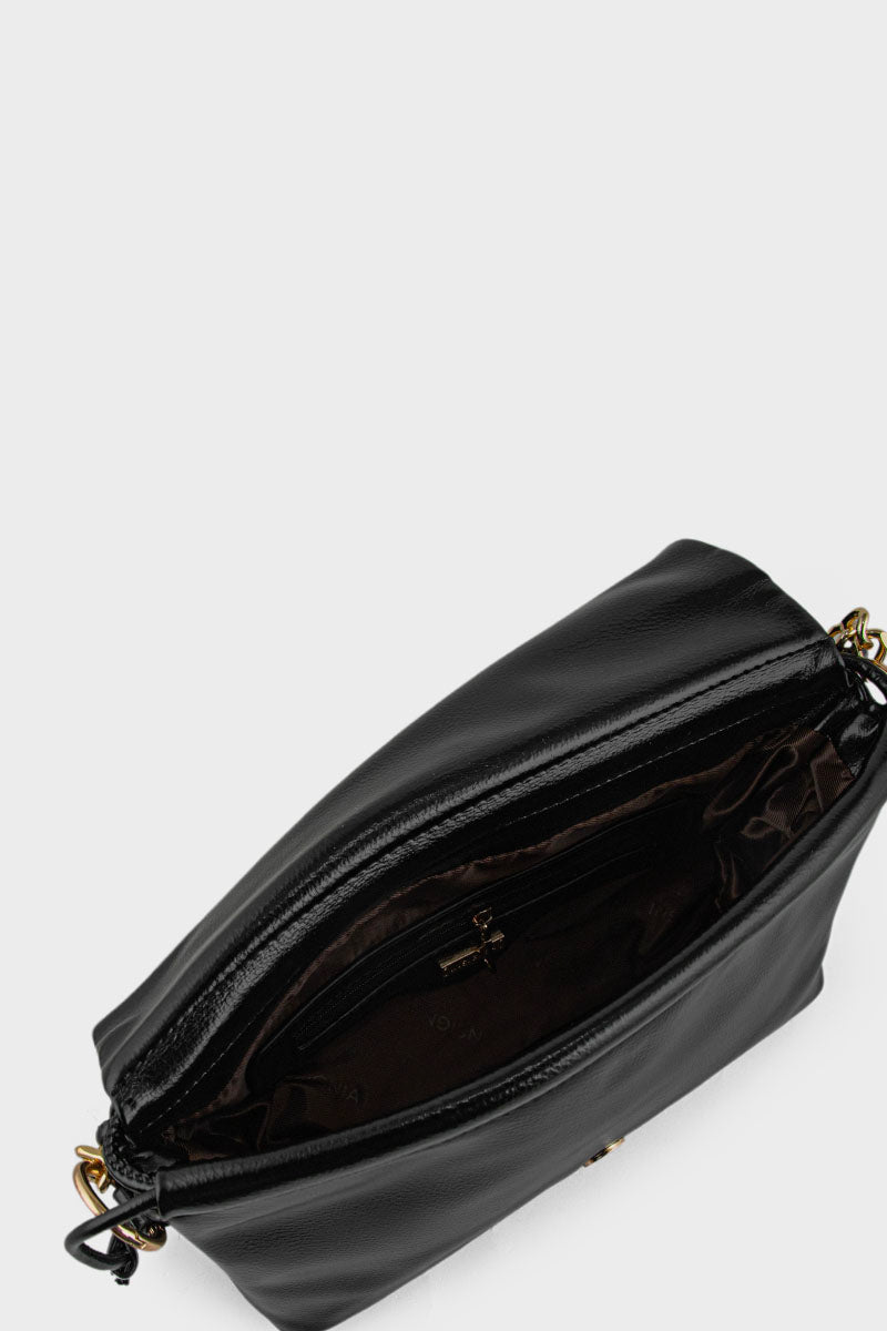 Fuzzyfreezy Black Crossbody Bag